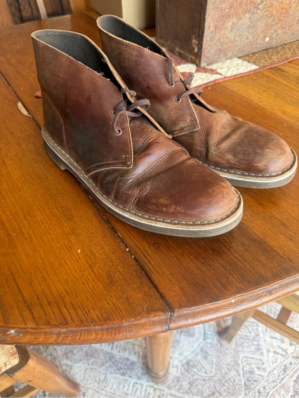 Clark’s Men's Brown Leather Chukka Boots